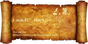 Laukó Martin névjegykártya
