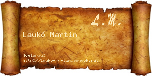 Laukó Martin névjegykártya